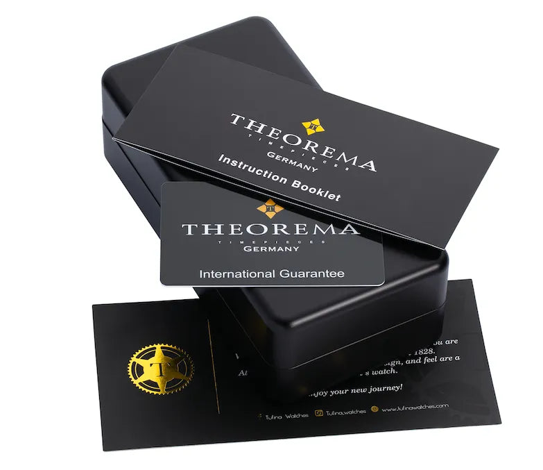 Original Theorema box with Instruction Booklet and International Warranty cards.