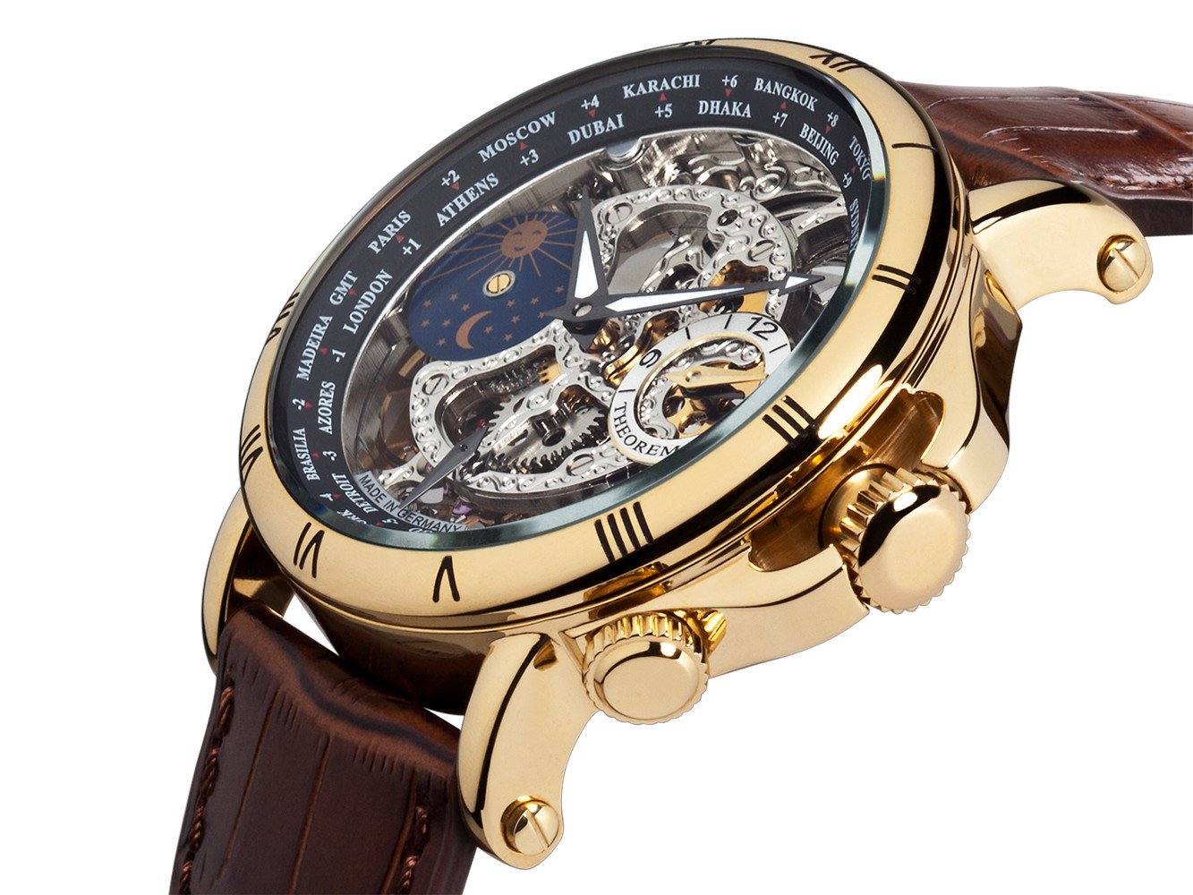 Sao Paulo Theorema GM-103-2 Made in Germany | Gold | Handmade German Watches - Tufina Official